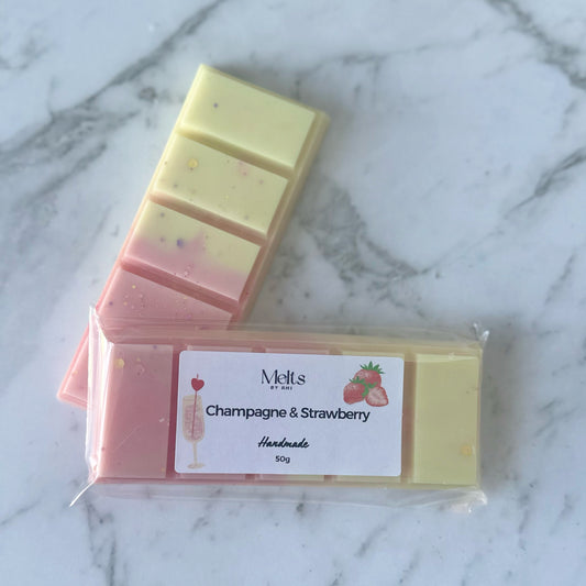 Champagne & Strawberries Snap Bar - Wax Melt