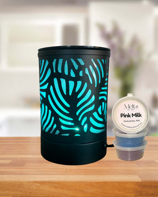 Black “Palm” Electric Wax Burner + 3 Pack Wax melts