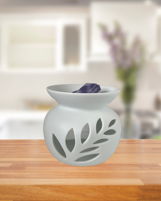White Fern Tealight Wax Burner