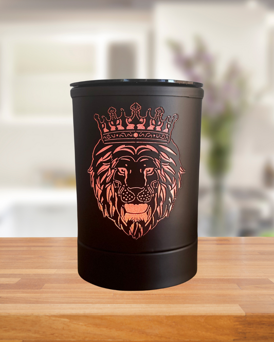 Black “Leo the Lion” Electric Wax Burner